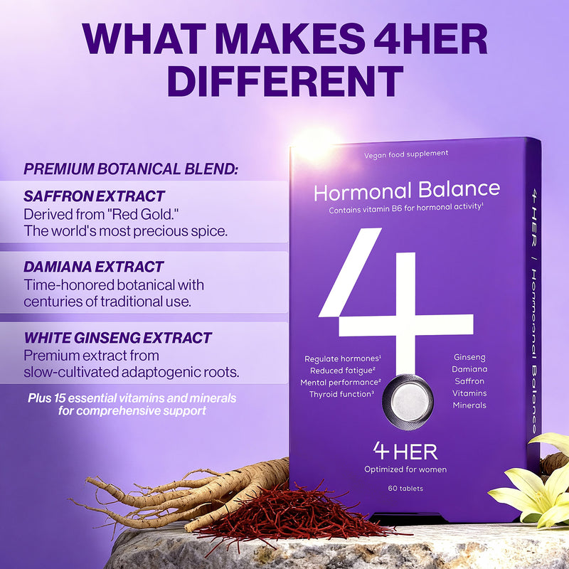 4HER Hormonal Balance Multivitamin 60 Tablets, UK version