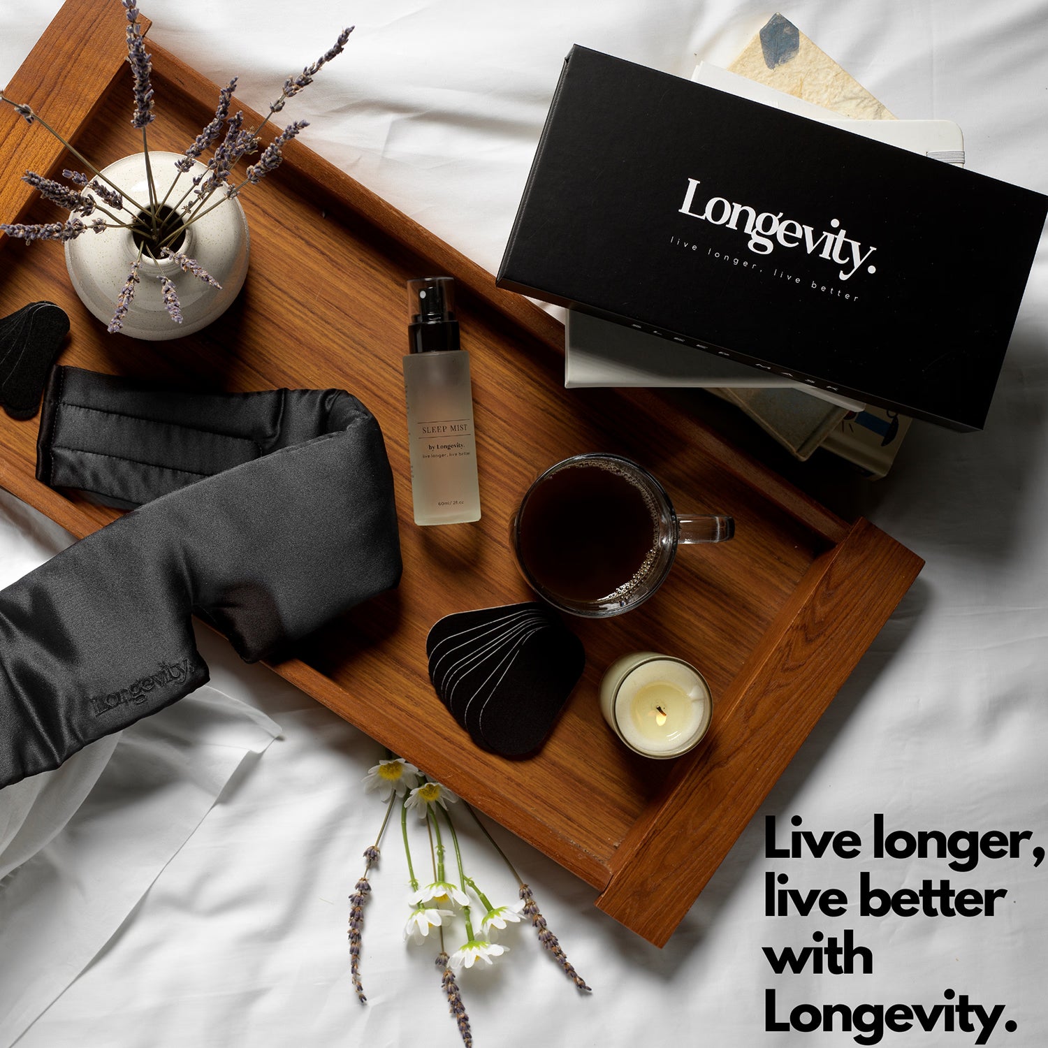 Longevity mulberry silk sleep mask blackout, imported from the UK