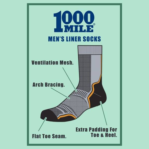 1000 Mile men's trek socks twin pack, imported from the UK