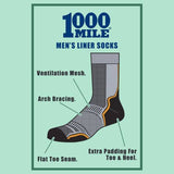1000 Mile men's trek socks twin pack, imported from the UK