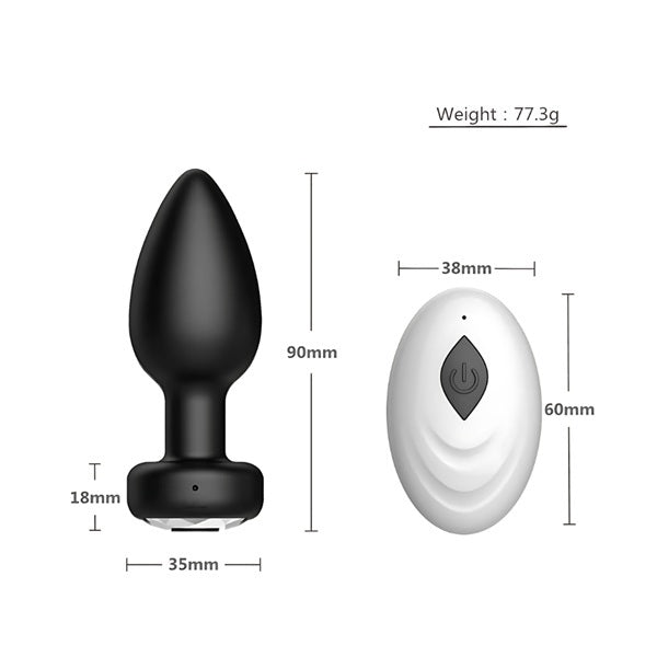 Loving Joy Toosh remote controlled silicone butt plug, UK version