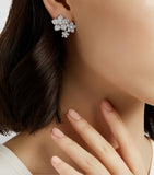Graff Wild Flower stud earrings 18kt white gold diamond - British product