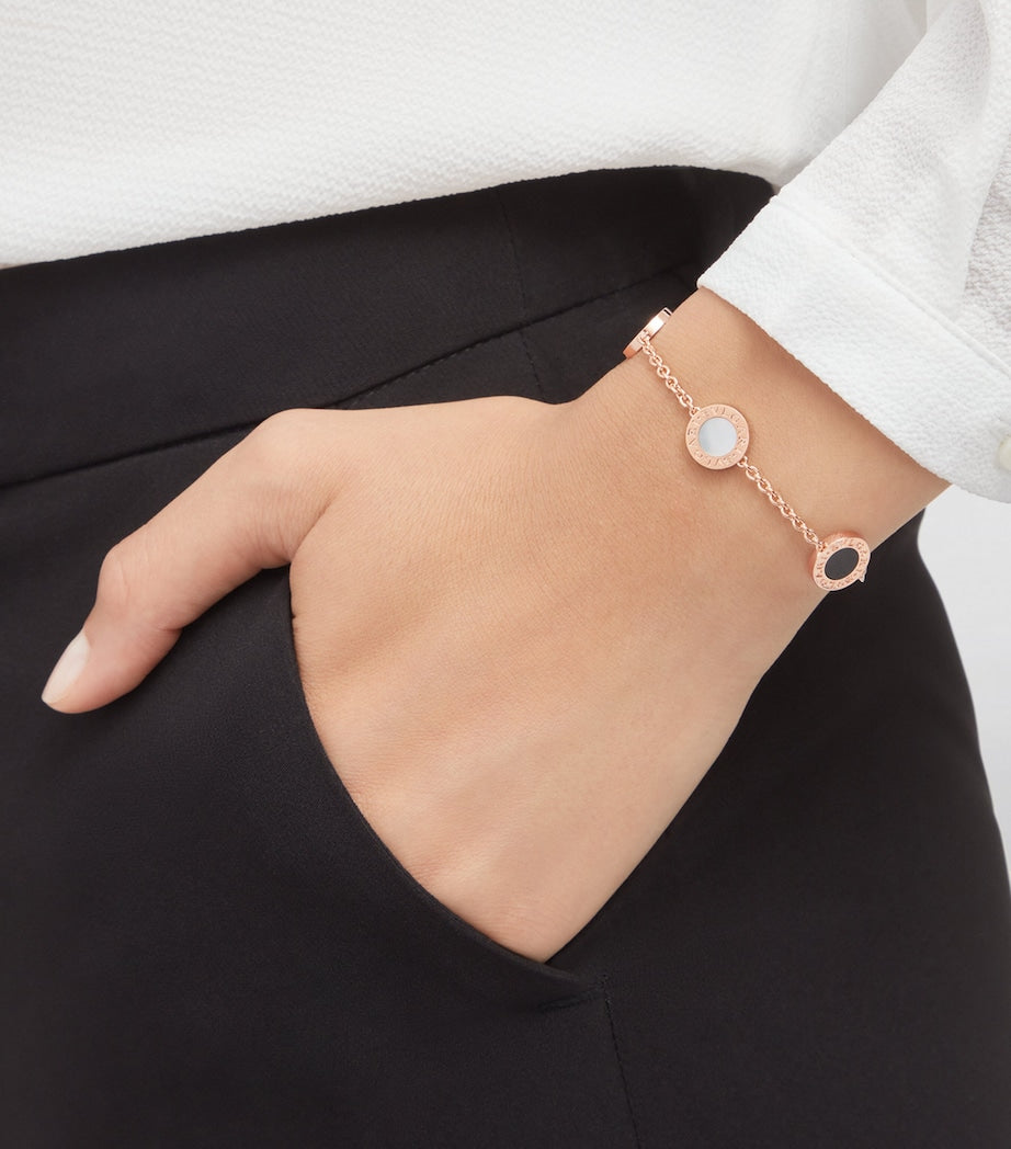 Bvlgari BVLGARI rose gold bracelet mother-of-pearl onyx - British product