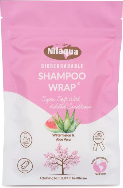 Nilaqua no rinse shampoo cap bundle watermelon oatmilk apple (British brand)