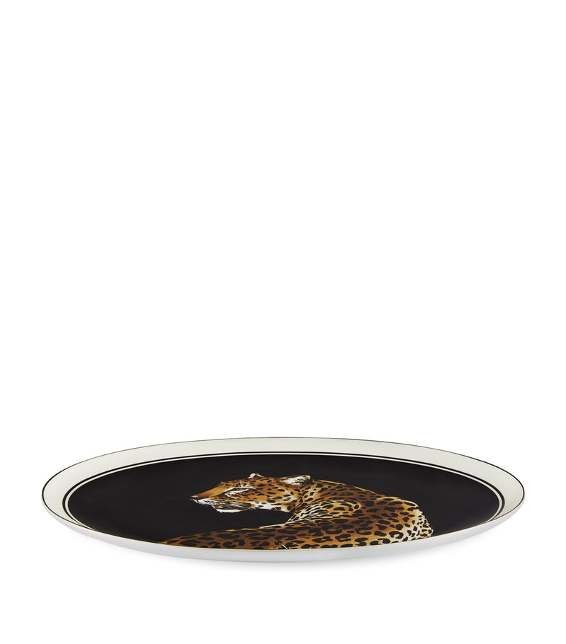 Dolce&Gabbana serving plate leopard oval 45.5cm - British product