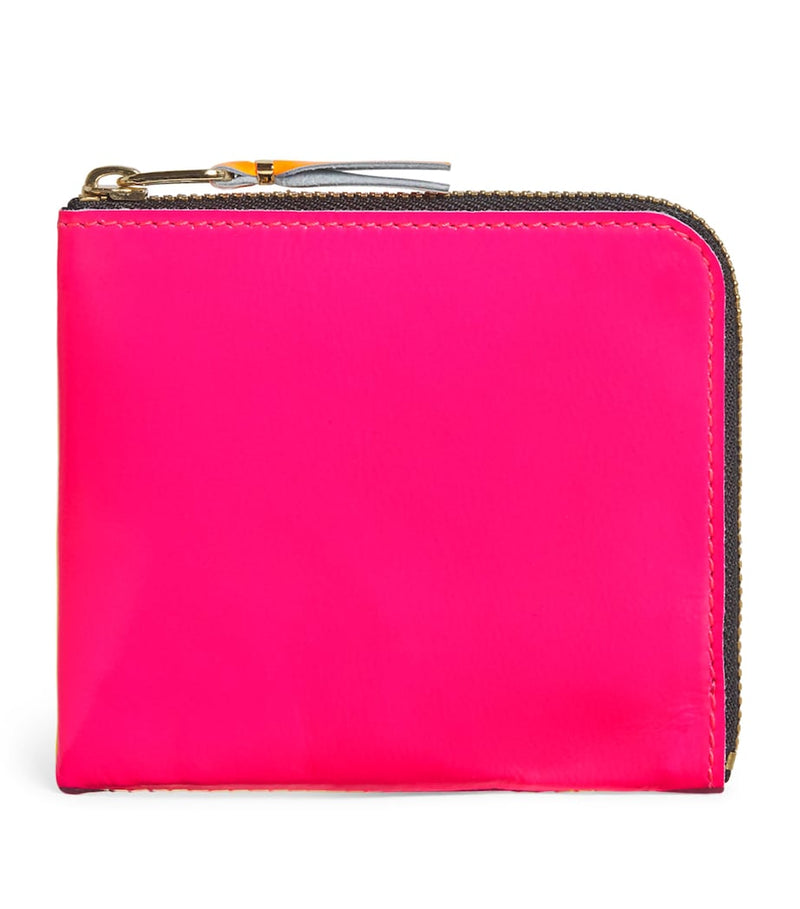 Comme des Garçons Super Fluo small leather wallet, UK version