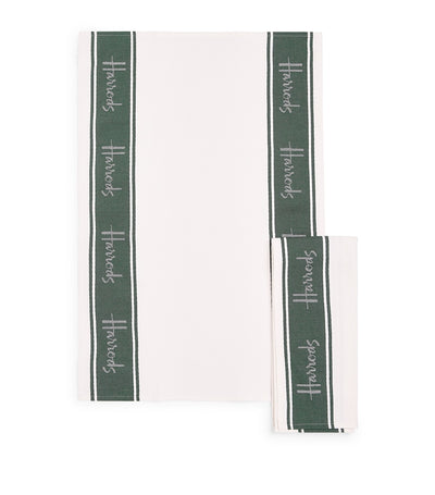 Harrods Harrods Set of 2 Stripe Tea Towels- Buy online at McGrocer