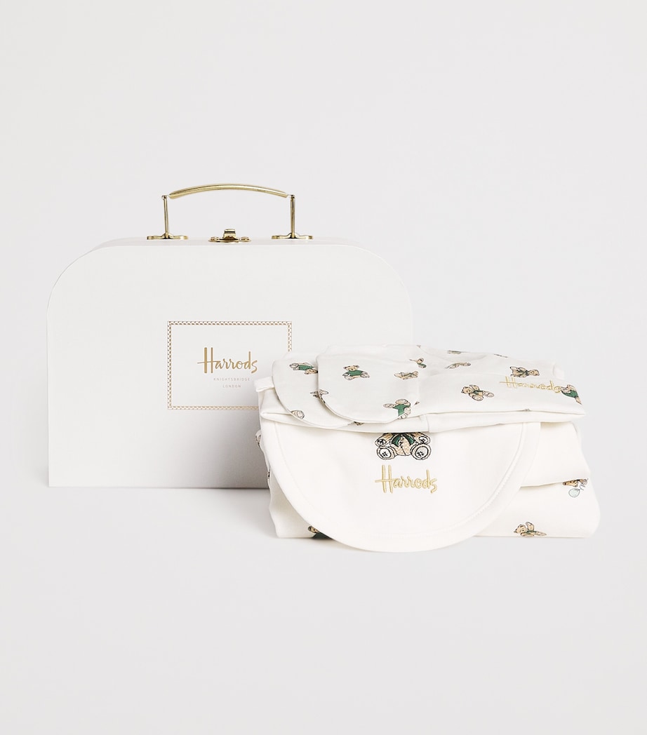 Harrods Pima Cotton Bear Baby Gift Set 0-18 Months, UK version