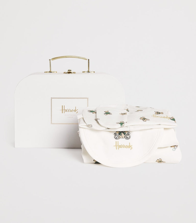 Harrods Pima Cotton Bear Baby Gift Set 0-18 Months, UK version