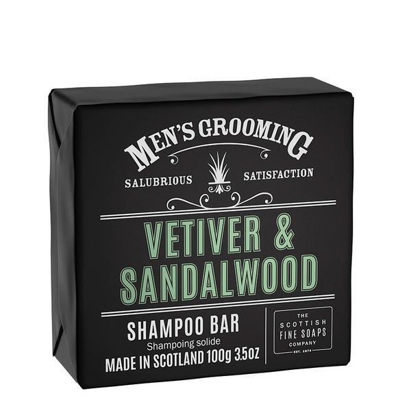 Scottish Fine Soaps Shampoo Bar Vetiver & Sandalwood 100g (British brand)