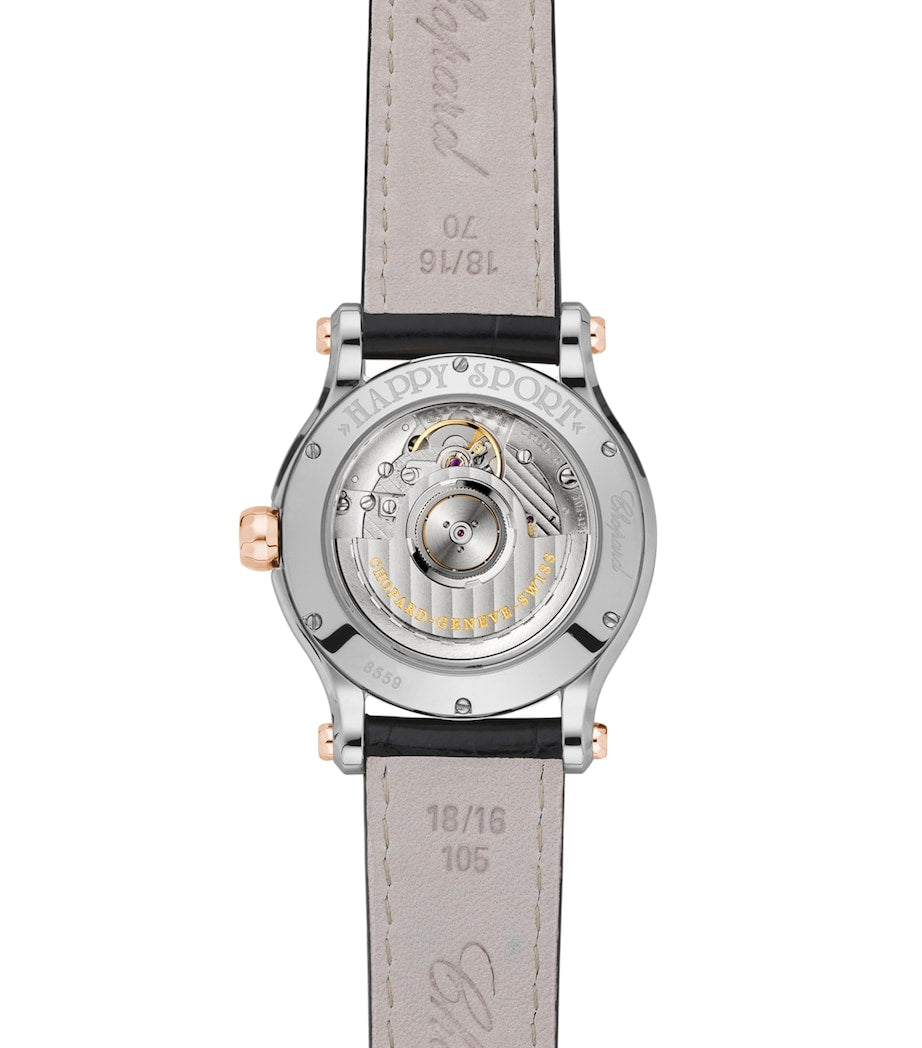 Chopard Happy Sport rose gold diamond watch 36mm (British brand)