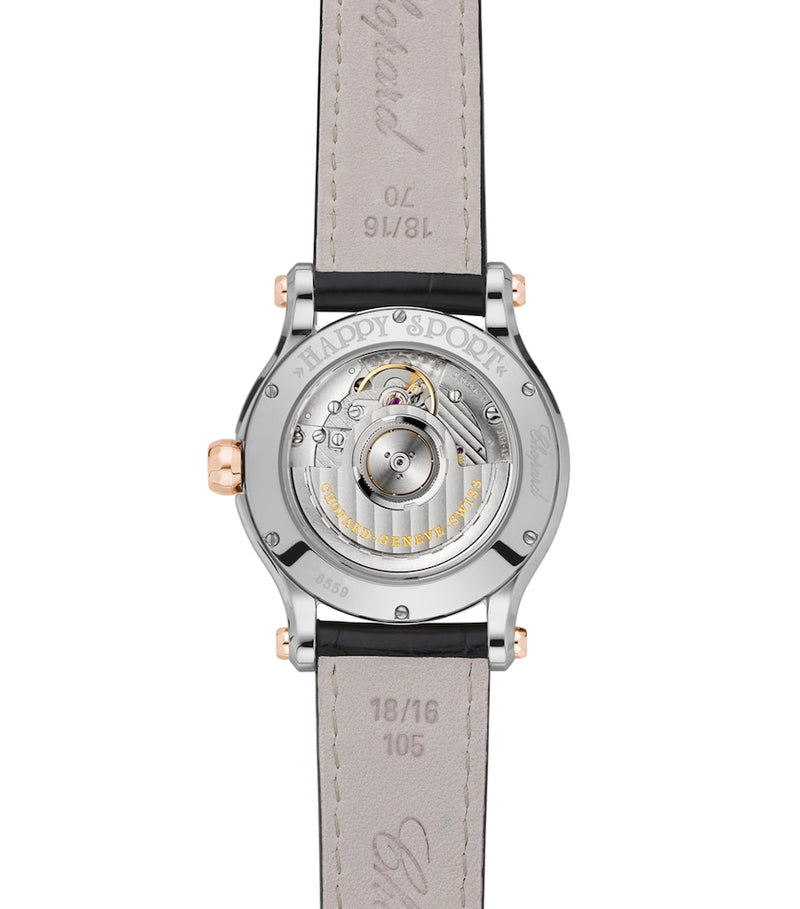 Chopard Happy Sport rose gold diamond watch 36mm (British brand)