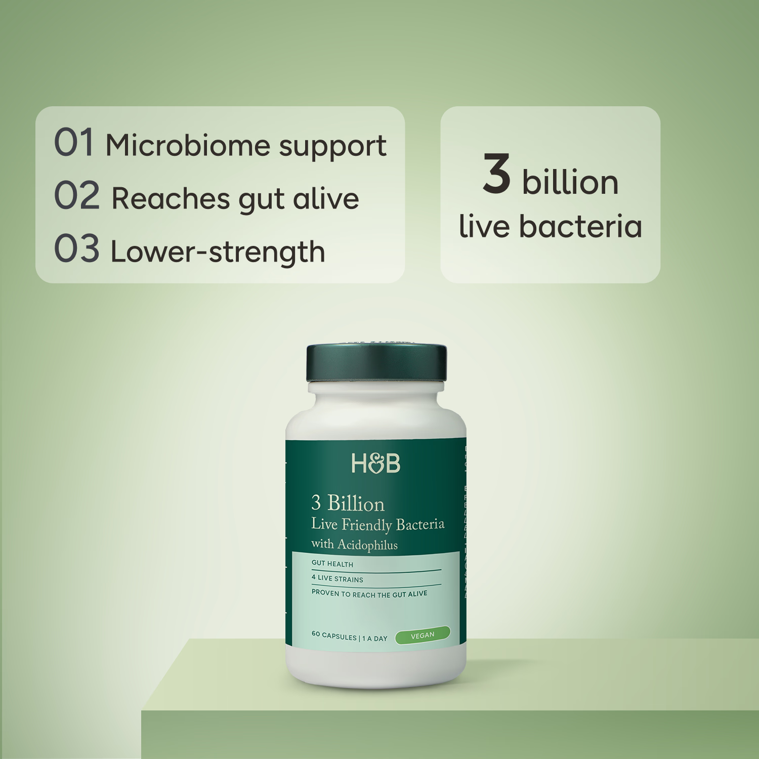 Holland & Barrett Live Friendly Bacteria 3 Billion 60, UK version
