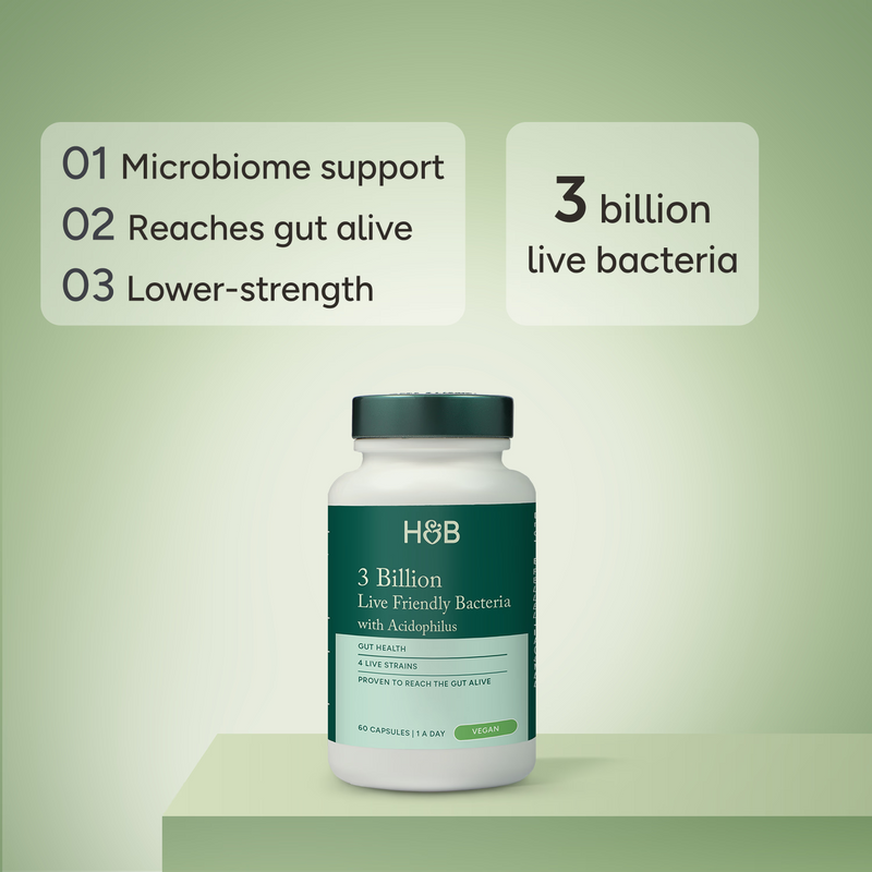 Holland & Barrett Live Friendly Bacteria 3 Billion 60, UK version