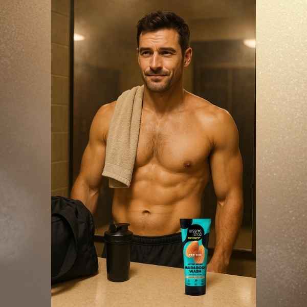 Organic Shop Sport hair and body wash 200ml, imported from the UK