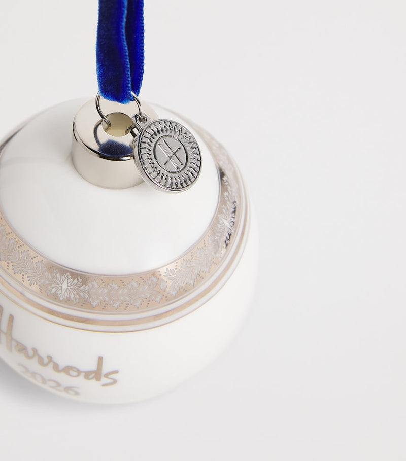 Harrods ceramic 2026 bauble with metallic accents - British product
