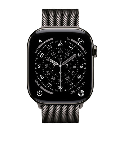 Harrods Apple Watch Series 11 Titanium with Slate Milanese Loop Smartwatch 46mm- Buy online at McGrocer