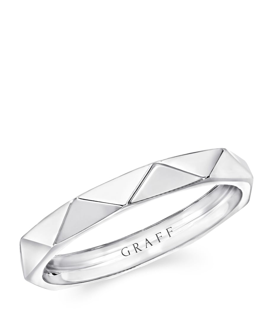 Graff Signature white gold band 3.2mm, imported from the UK