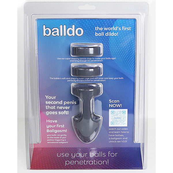 Balldo set steel grey silicone couples toy - British product