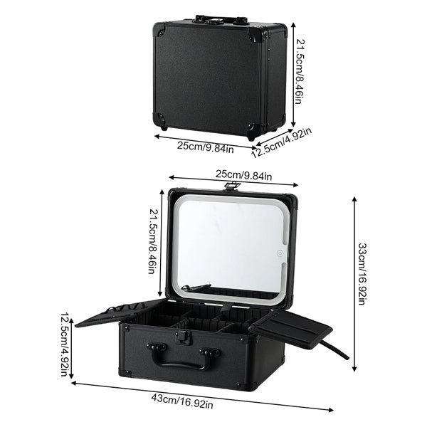 Livingandhome portable makeup case with LED mirror (British brand)