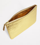 Comme des Garçons gold leather zipped pouch - British product