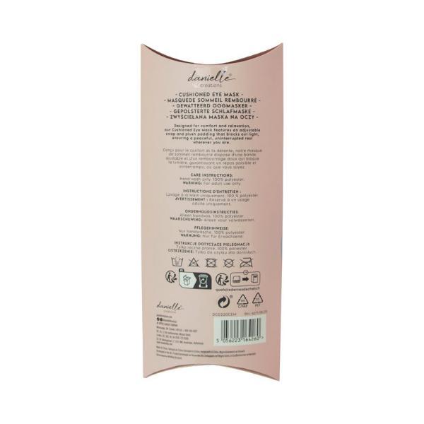 Danielle Creations pink satin cushioned eye mask (British brand)