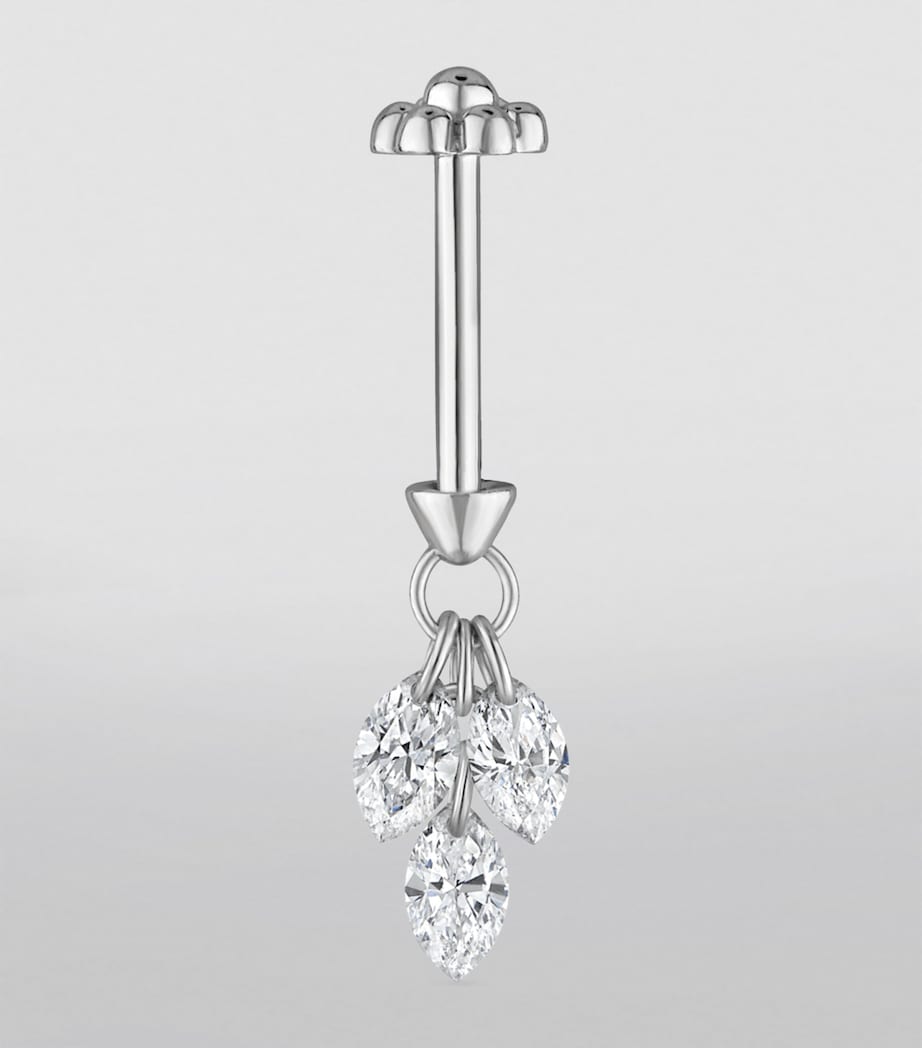 Maria Tash Floating Diamond Plume earring 3.5mm, imported from the UK