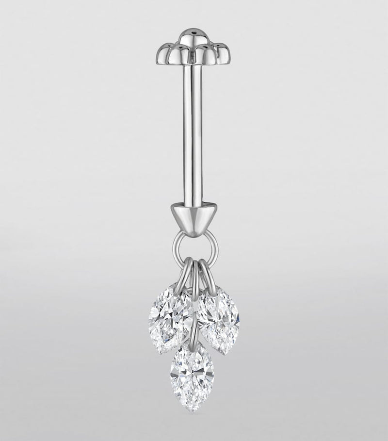 Maria Tash Floating Diamond Plume earring 3.5mm, imported from the UK