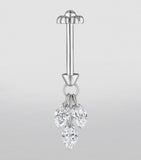 Maria Tash Floating Diamond Plume earring 3.5mm, imported from the UK