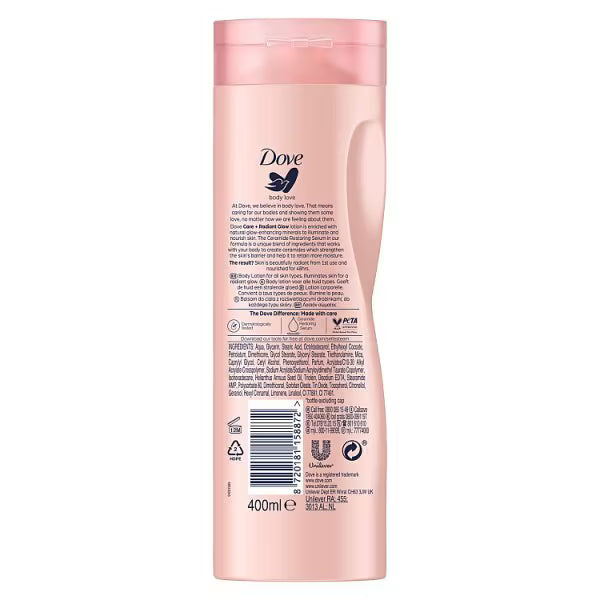 Dove Body Love Radiant Glow Lotion 400ml - British product