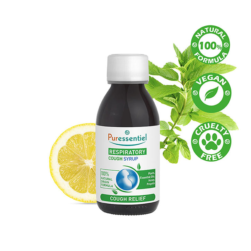 Puressentiel Respiratory Cough Syrup 125ml, imported from the UK