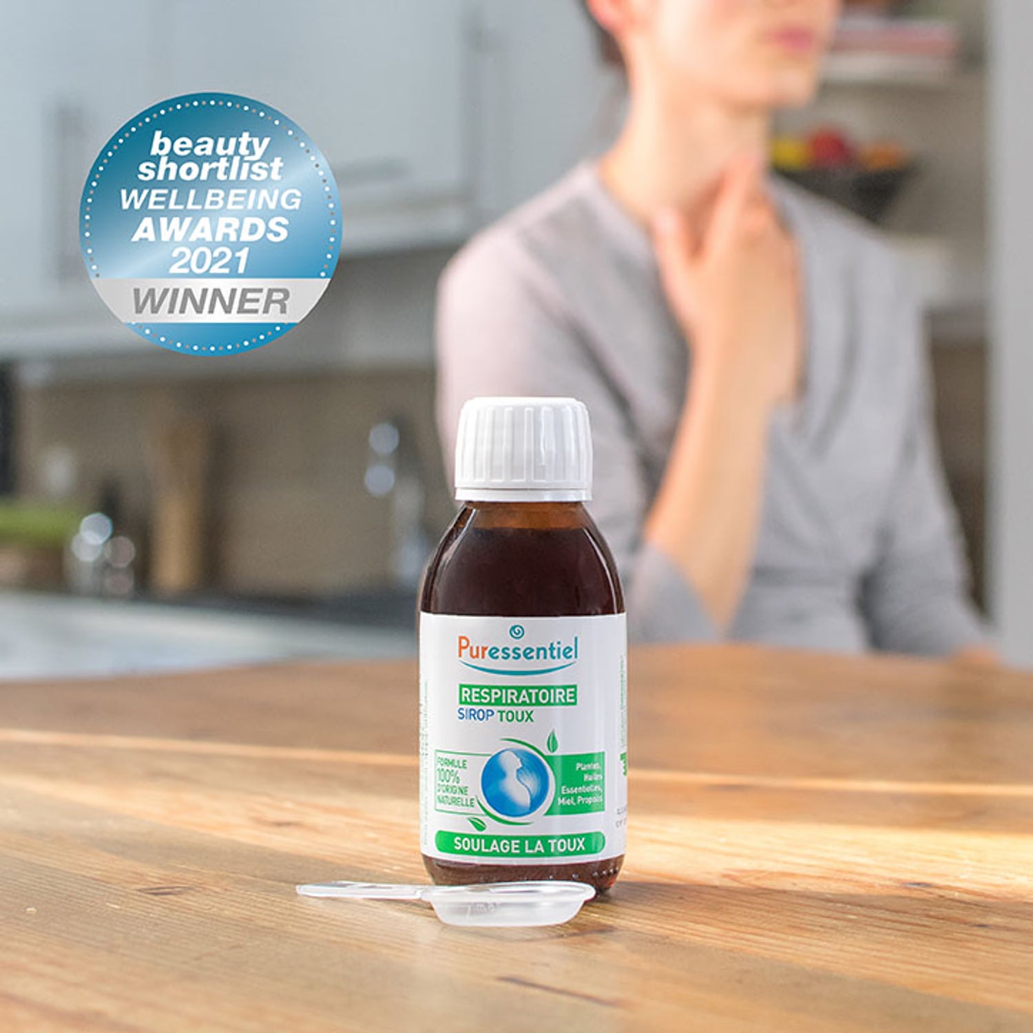 Puressentiel Respiratory Cough Syrup 125ml, imported from the UK