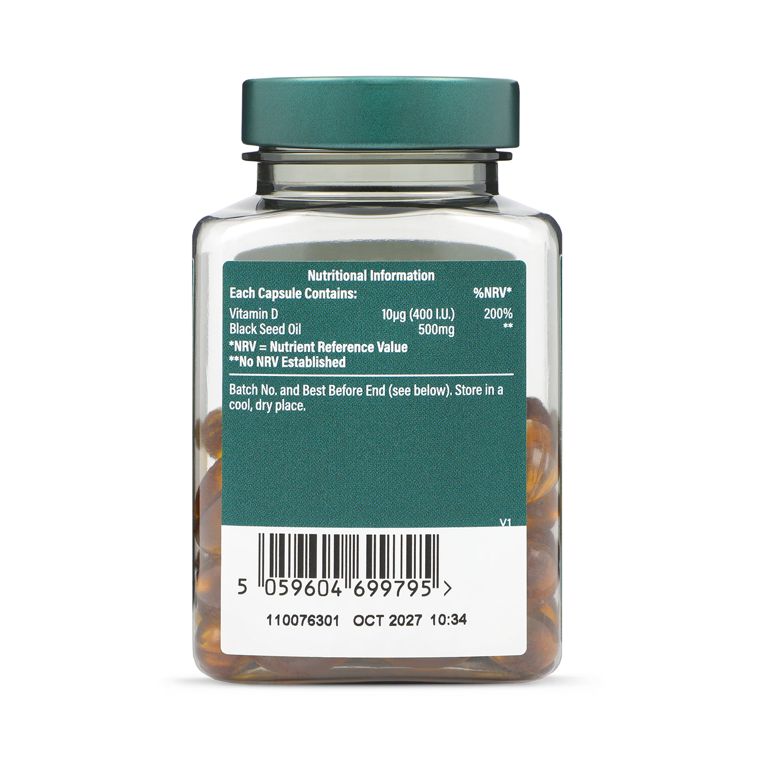 Holland & Barrett Black Seed Oil 60 Capsules, UK version