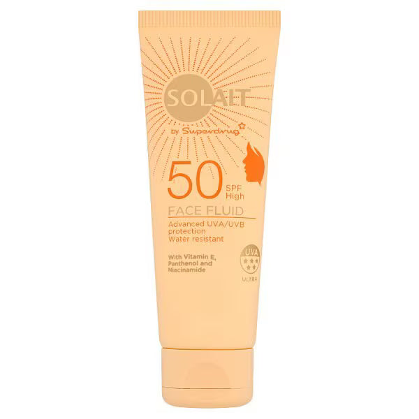 Solait Face Fluid Facial Sunscreen 50ml (British brand)