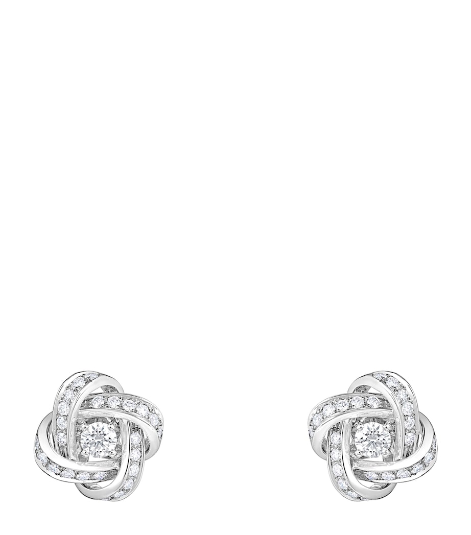 Boucheron Pivoine stud earrings white gold diamond - British product