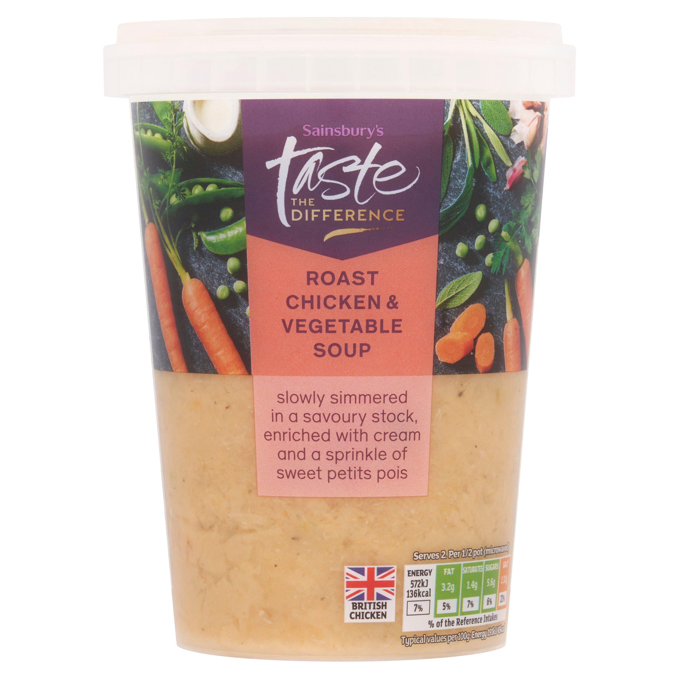 Sainsbury's Roast Chicken & Vegetable Soup, Taste the Difference 600g (Serves 2) Soups Sainsburys   