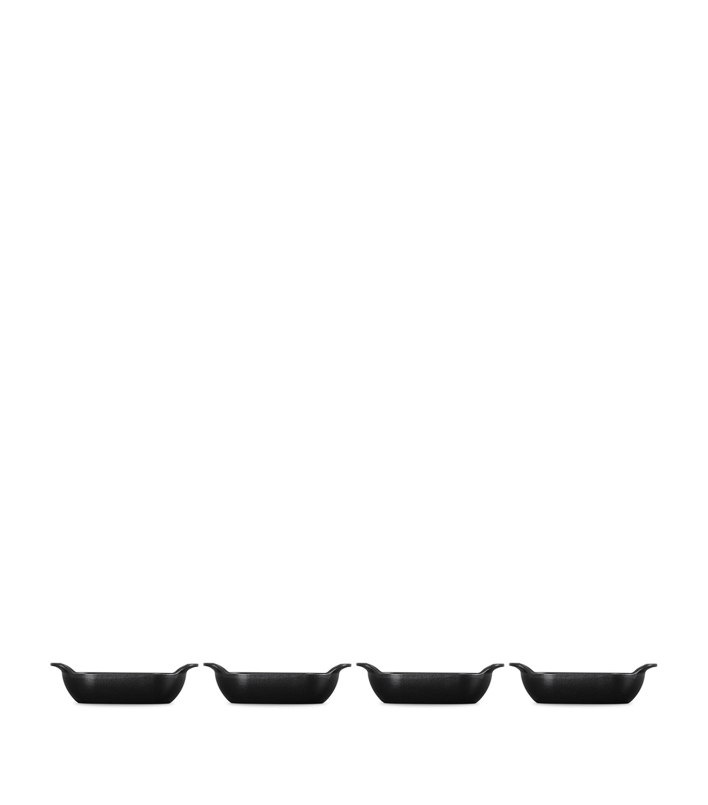 Le Creuset cast iron rectangular mini bakers set of 4, 300ml each, UK version