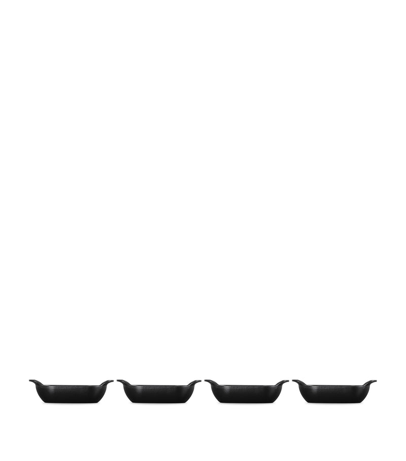 Le Creuset cast iron rectangular mini bakers set of 4, 300ml each, UK version