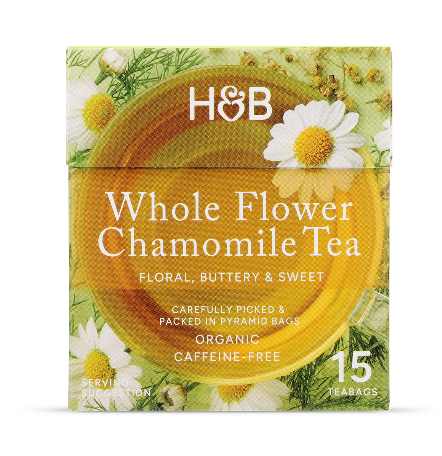 Holland Barrett whole flower chamomile tea 15 bags, imported from the UK