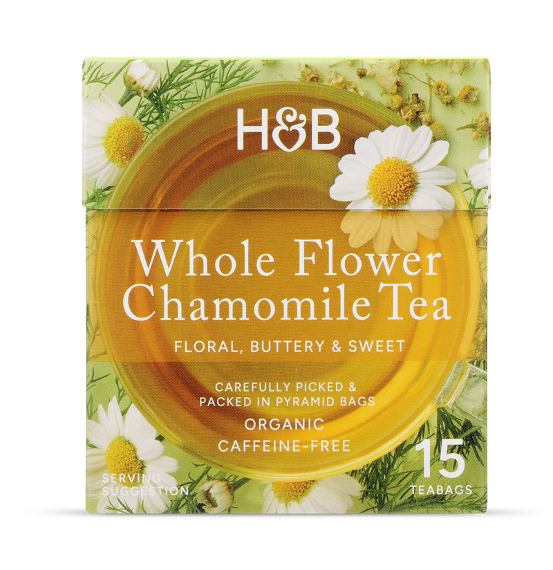 Holland Barrett whole flower chamomile tea 15 bags, imported from the UK