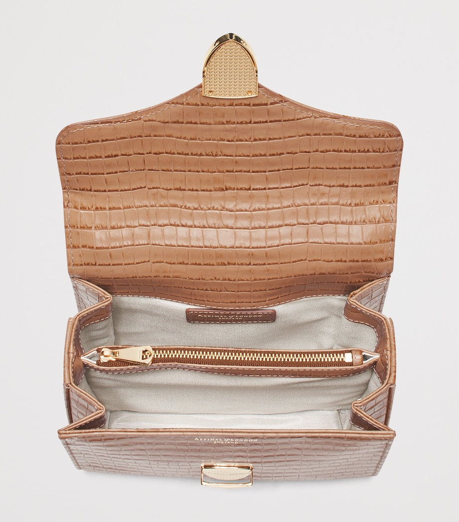 Aspinal of London midi Mayfair top-handle bag in glossy leather - British product