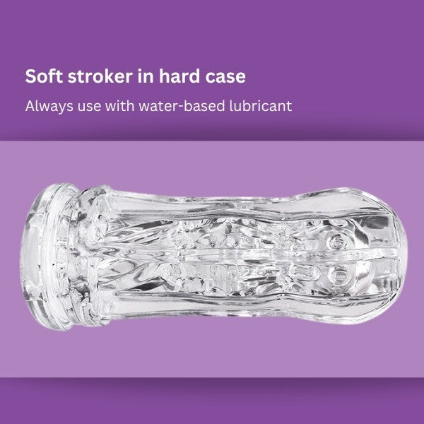 Rev-Air reusable masturbation cup in see-through case (British brand)