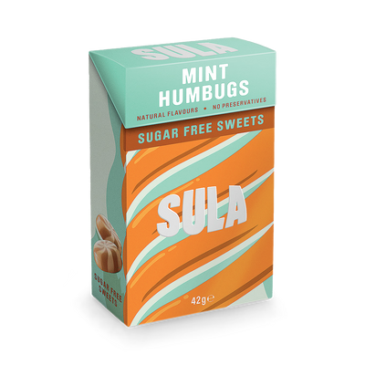 Holland & Barrett Sula Mint Humbugs Sugar Free Sweets 42g- Buy online at McGrocer