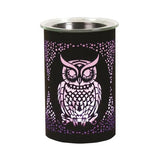 Aroma black electric wax melter 12cm with owl design, UK version