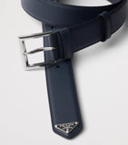 Prada Saffiano leather belt Triangle logo, UK version