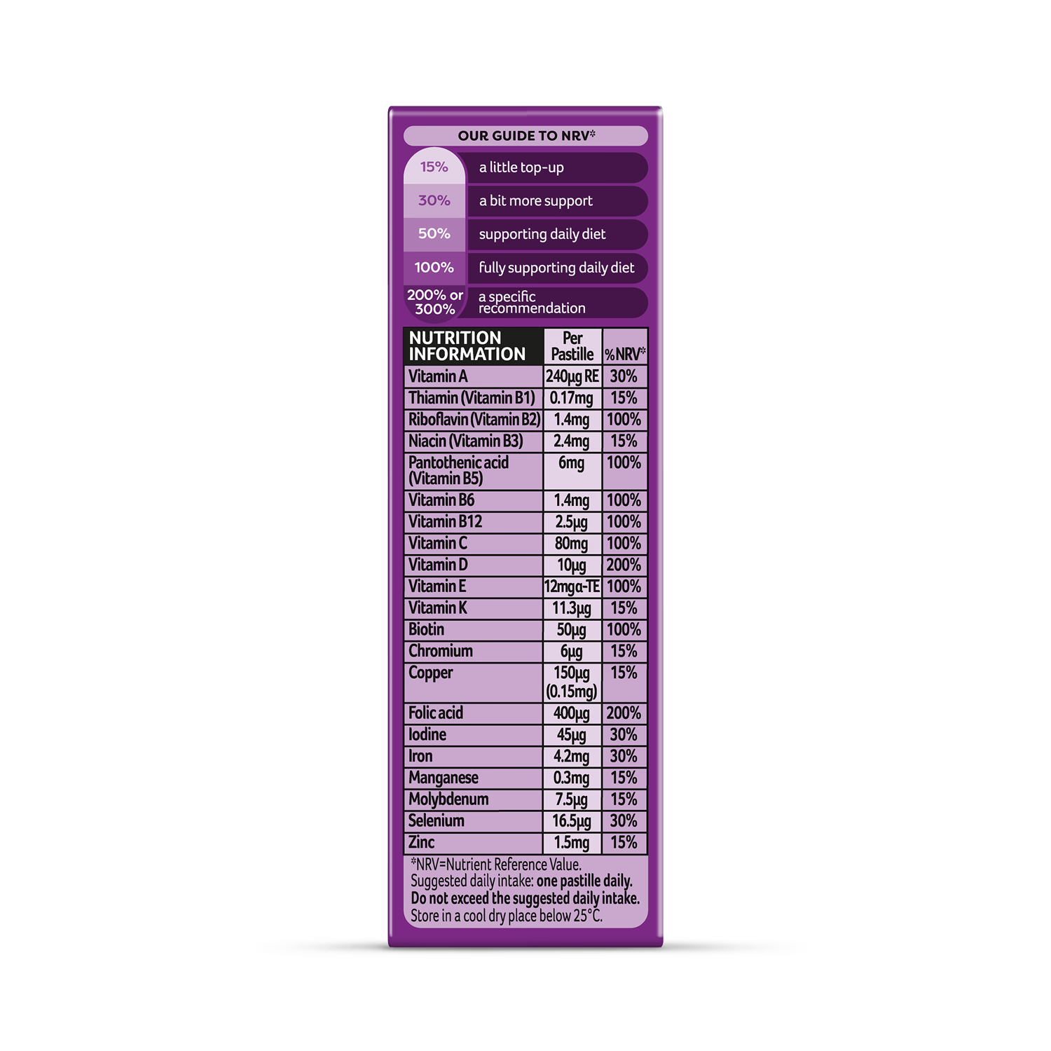 Bassetts Vitamins women's multivitamin pastilles raspberry 30 count (British brand)