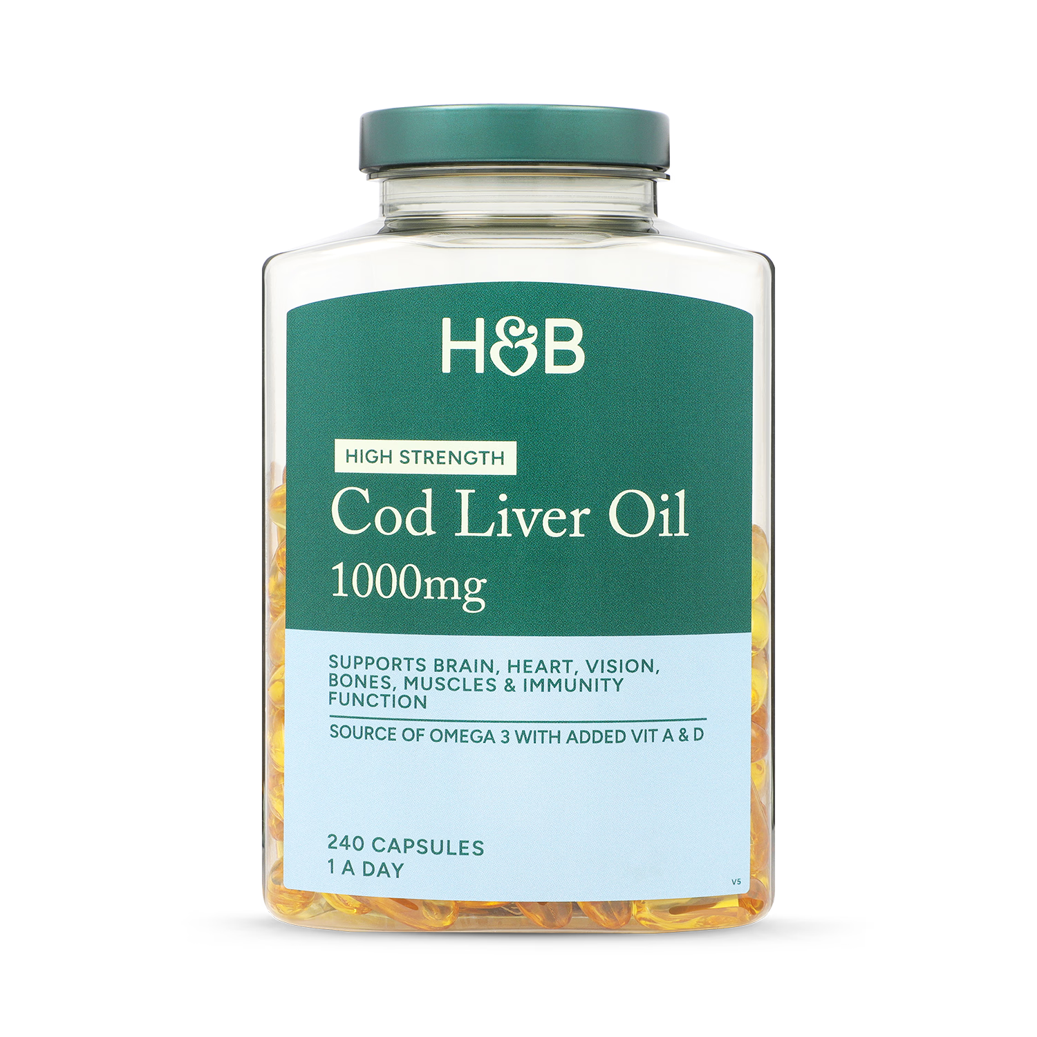 Holland & Barrett cod liver oil 1000mg 240 capsules, UK version