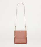 Saint Laurent leather Cassandre phone holder with chain strap, 11x18x2.5cm (British brand)