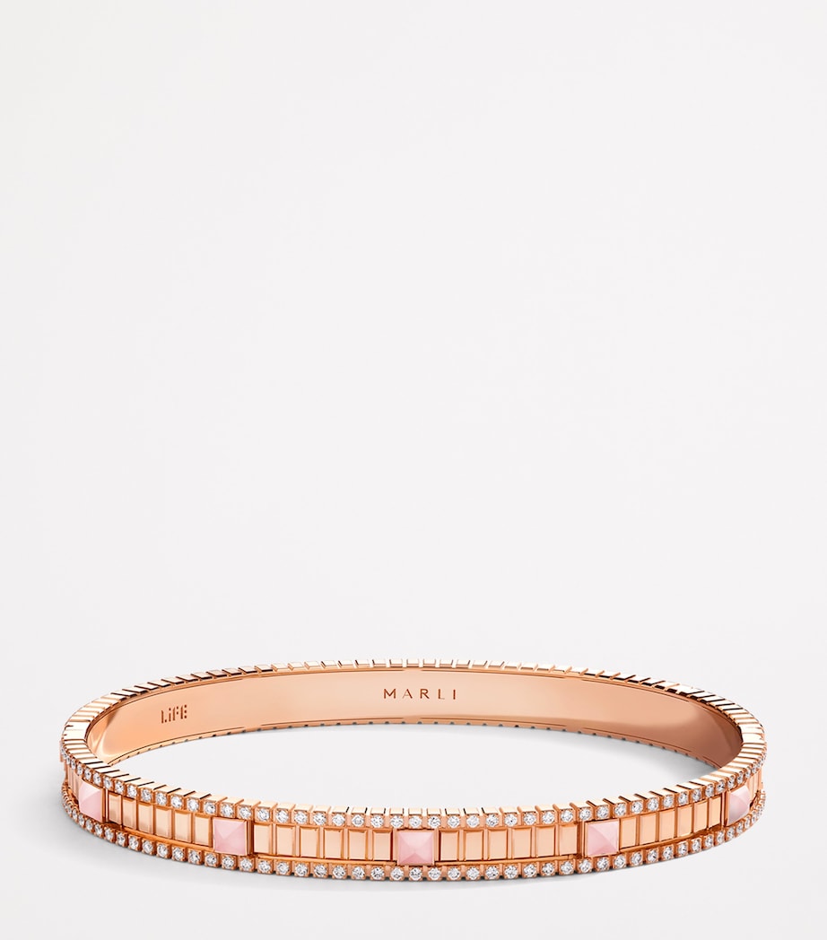 MARLI New York rose gold diamond quartzite bangle, UK version