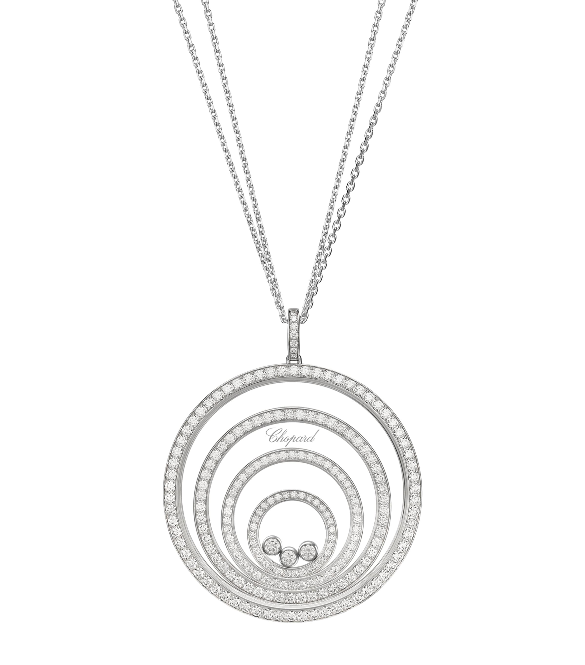 Chopard white gold diamond pendant necklace from Happy Spirit (British brand)